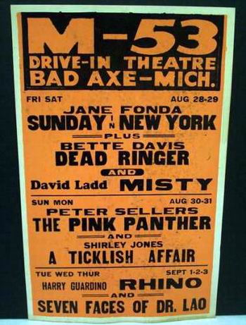 M-53 Drive-In Theatre - Old Ad From Driveinsdotcom